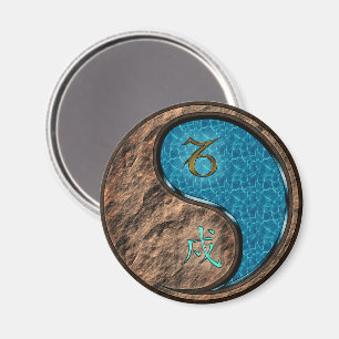 Capricorn & Water Dog Magnet