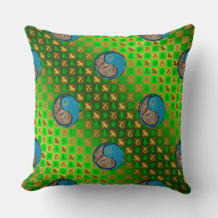 Capricorn & Water Goat Throw Pillow