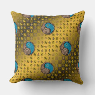 Capricorn & Water Horse Throw Pillow