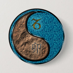 Capricorn & Water Rabbit 3 Inch Round Button