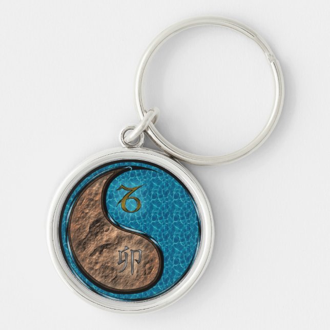 Capricorn & Water Rabbit Keychain (Front)