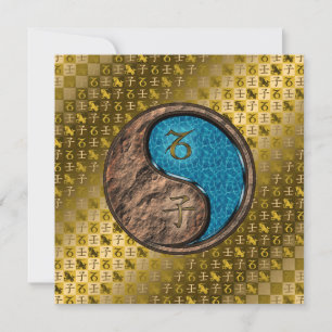 Capricorn & Water Rat Card