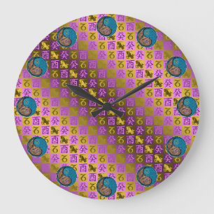 Capricorn & Water Rooster Large Clock