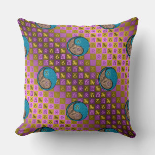 Capricorn & Water Rooster Throw Pillow