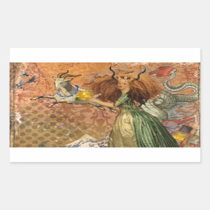 Capricorn Woman Goat Whimsical Fun Sticker