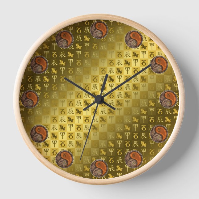 Capricorn & Wood Dragon Clock (Front)