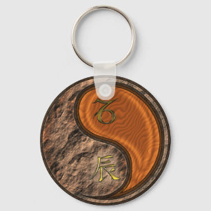 Capricorn & Wood Dragon Keychain
