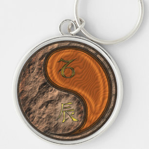 Capricorn & Wood Dragon Keychain