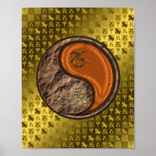 Capricorn & Wood Dragon Poster