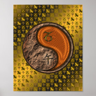 Capricorn & Wood Horse Poster