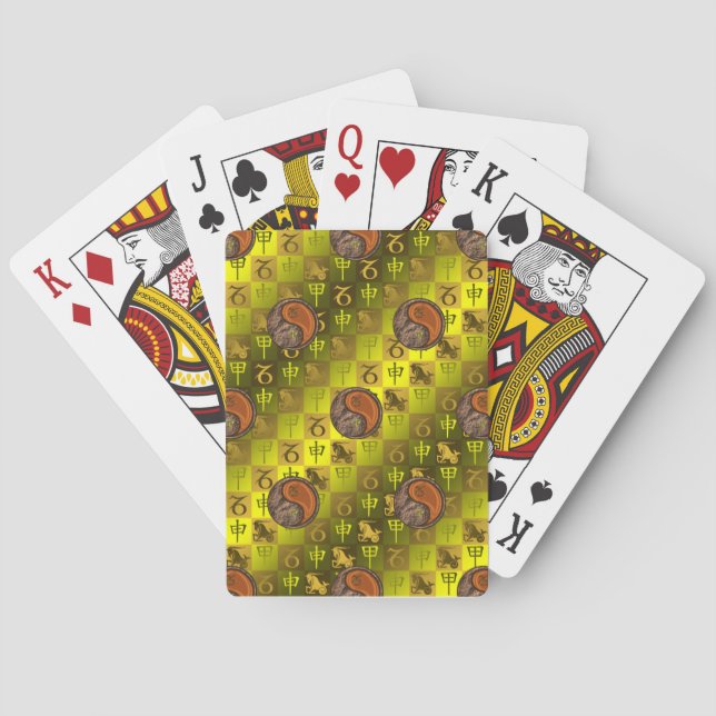 Capricorn & Wood Monkey Playing Cards (Back)