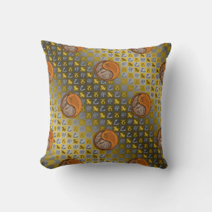 Capricorn & Wood Rabbit Throw Pillow