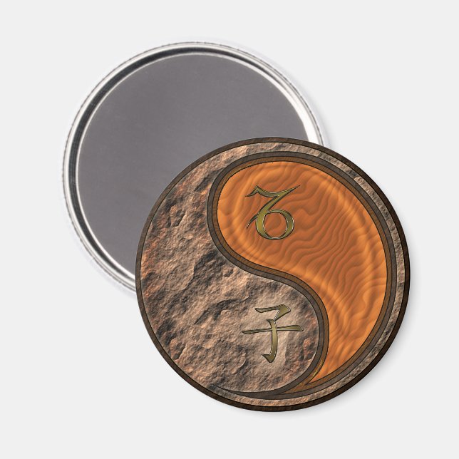Capricorn & Wood Rat Magnet (Front/Back)