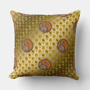 Capricorn & Wood Rat Throw Pillow