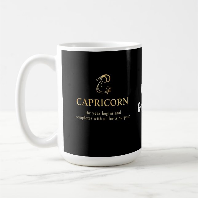 Capricorn Year Begins & Ends With Us Customizable Coffee Mug (Left)