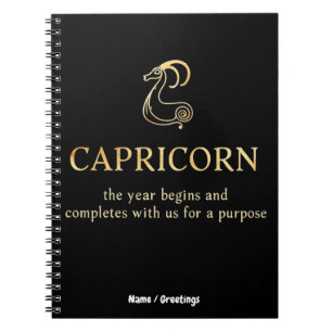 Capricorn Year Begins & Ends With Us Customizable Notebook