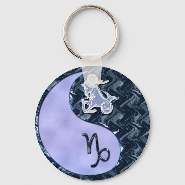 Capricorn Yin Yang Keychain (Front)