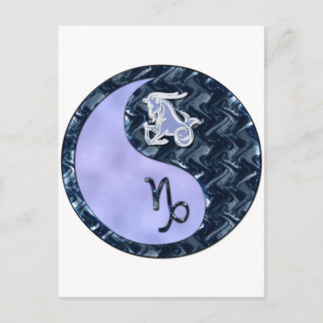 Capricorn Yin Yang Postcard (Front)