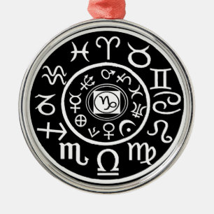 Capricorn - Zodia Constellation & Planetary design Metal Ornament