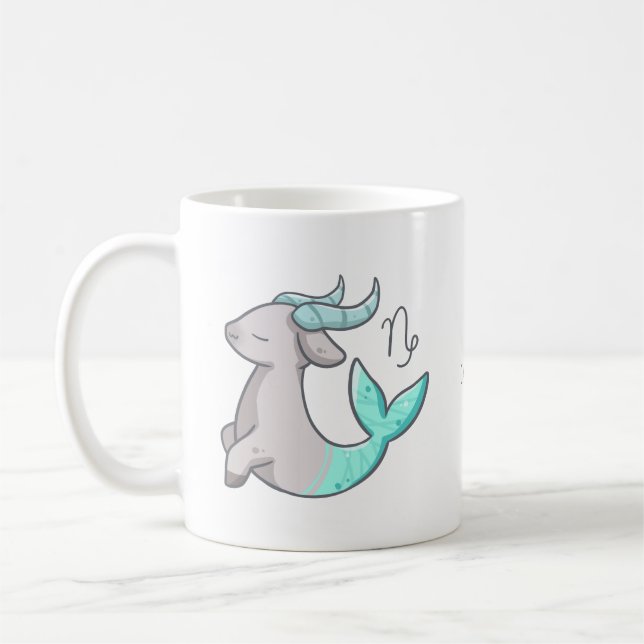 Capricorn Zodiac Animal Mug (Left)