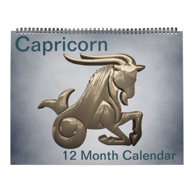 Capricorn Zodiac Astrology Colourful Sign Symbols Calendar (Cover)