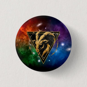 Capricorn Zodiac Badge Astrology Gift 1 Inch Round Button