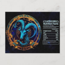 Capricorn Zodiac Birthday Postcard