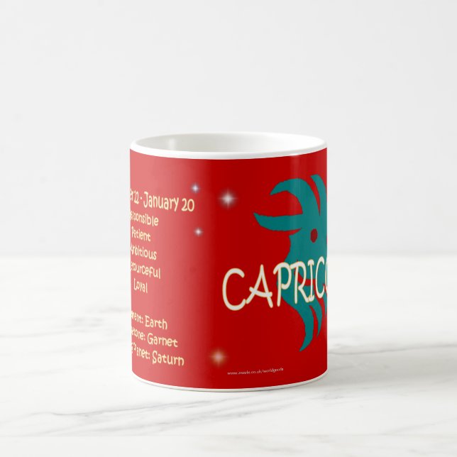 Capricorn zodiac character coffee mug (Center)