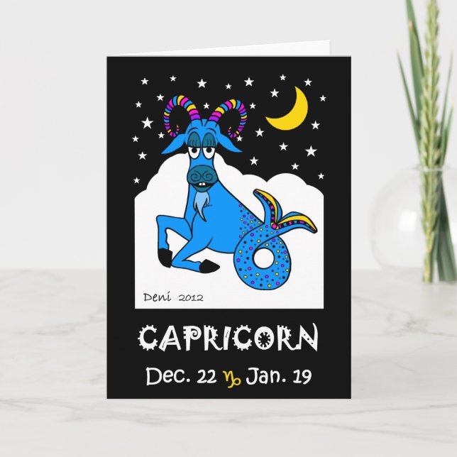CAPRICORN - ZODIAC GREETING CARD (Front)