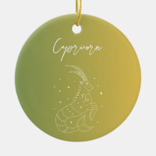 Capricorn zodiac horoscope star sign gradient ceramic ornament