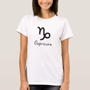 Capricorn Zodiac Logo Black T-Shirt