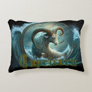 Capricorn Zodiac Sign Accent Pillow