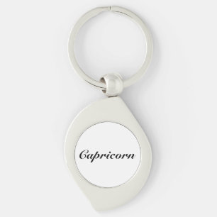 Capricorn Zodiac Sign Astrology elegant classic Keychain