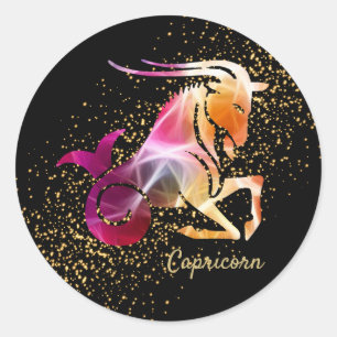 Capricorn - Zodiac Sign Classic Round Sticker