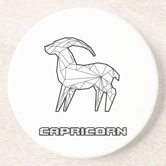 Capricorn Zodiac Sign Coaster (Front)