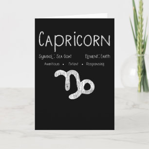 Capricorn Zodiac Sign Gift for Astrology Lover Card