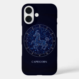 Capricorn Zodiac Sign Illustration iPhone 16 Case