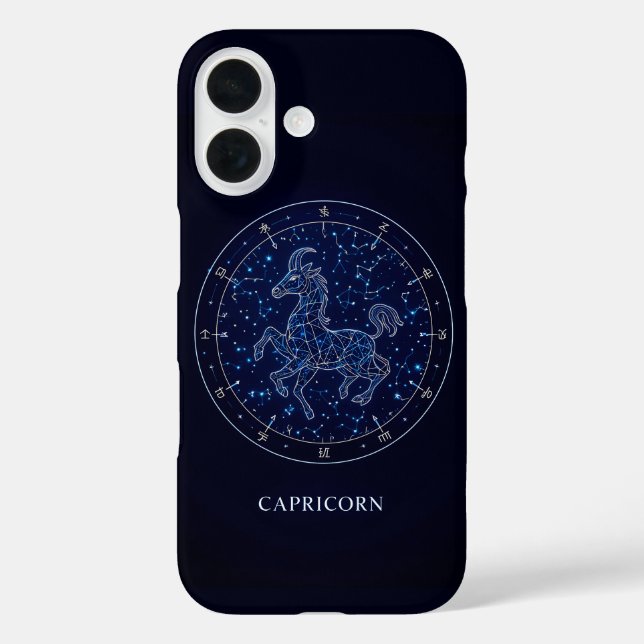 Capricorn Zodiac Sign Illustration Case-Mate iPhone Case (Back)