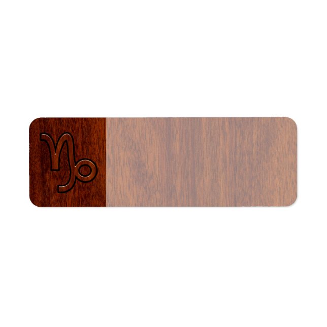 Capricorn Zodiac Sign in Mahogany Style print (Front)