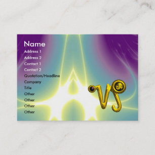 CAPRICORN ZODIAC SIGN JEWEL IN LIGHT WAVES BUSINESS CARD