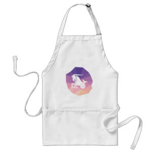 Capricorn zodiac sign modern kitchen apron