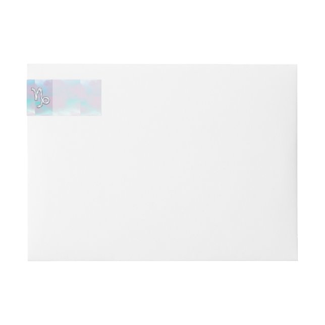 Capricorn Zodiac Sign on Mother of Pearl Nacre Wrap Around Label (Front)