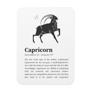 Capricorn Zodiac Sign poster Magnet