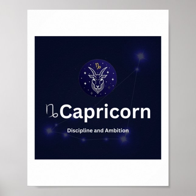 Capricorn Zodiac Sign Sticker  (Front)
