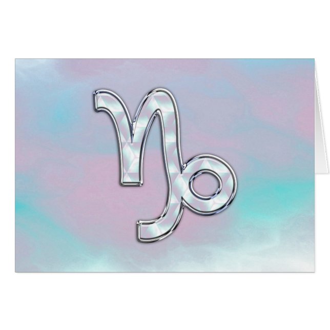 Capricorn Zodiac signe sur Mère style perle (Devant horizontal)