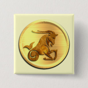 Capricorn Zodiac Square Pin