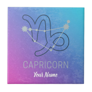 Capricorn Zodiac Star Sign Horoscope Constellation Tile