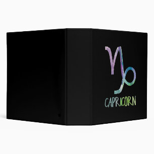 Capricorn Zodiac Symbol Astrology Sea Goat Gift Binder