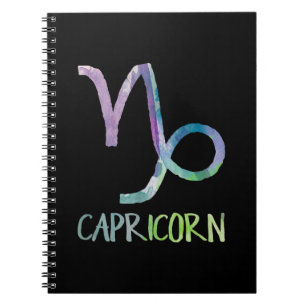 Capricorn Zodiac Symbol Astrology Sea Goat Gift Notebook