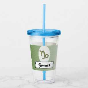Capricorn Zodiac Symbol Element by K Yoncich Acrylic Tumbler
